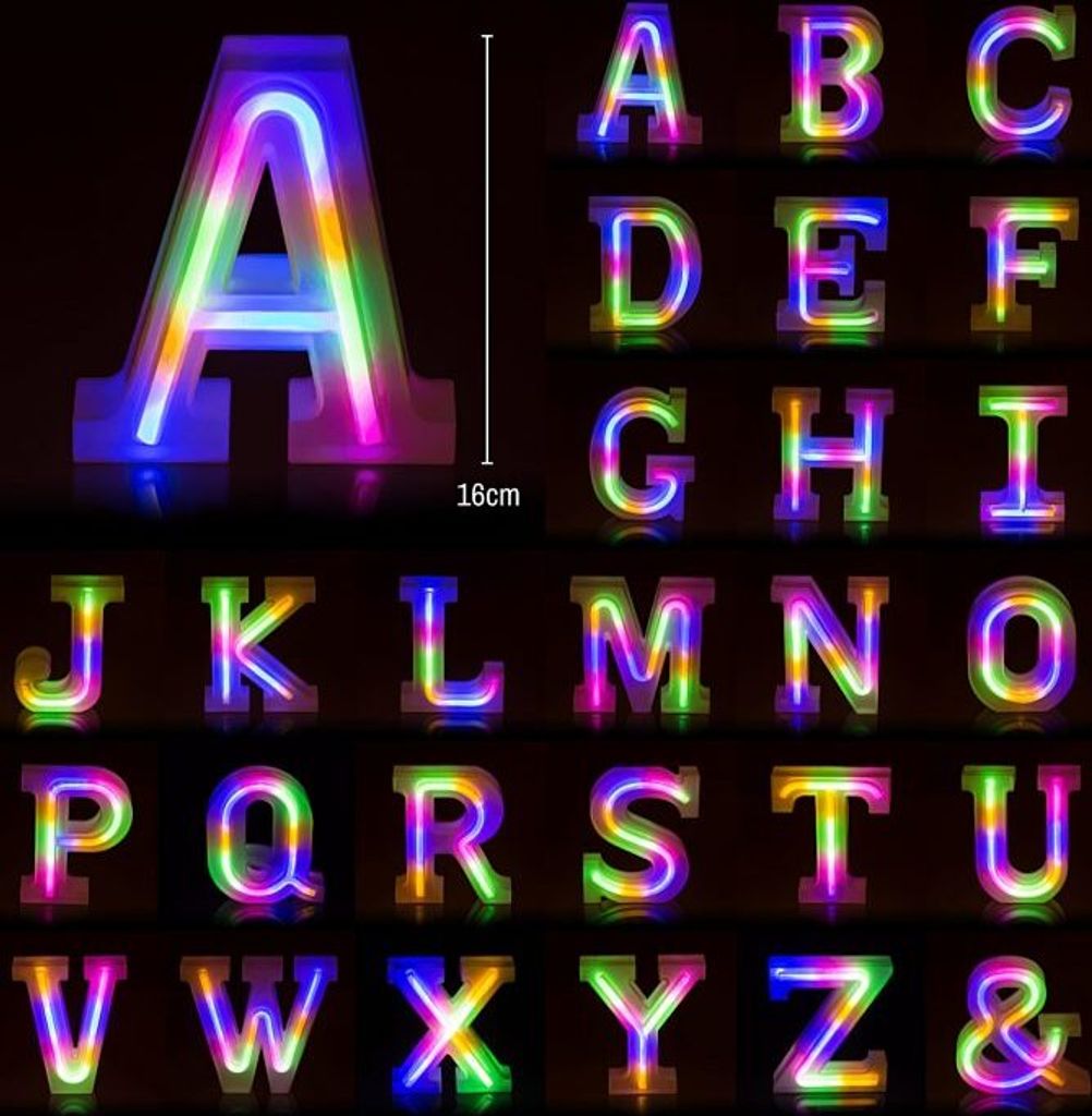 OOTB Neon-Leuchtbuchstabe T Höhe:16 cm Produktbild 