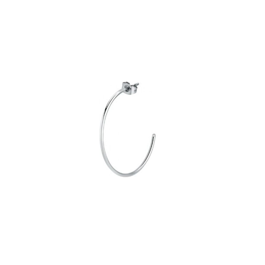 Elegant steel single earrings LPS02AQM09 / 11 - Diameter: 5 cm