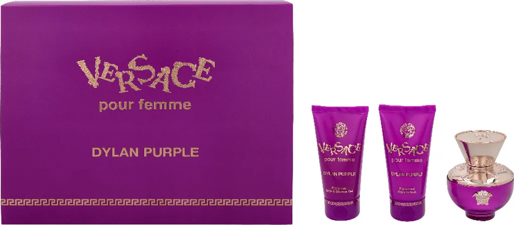 Versace Dylan Purple Set Cadeau Notes de Freesia Violet et Poire Givrée