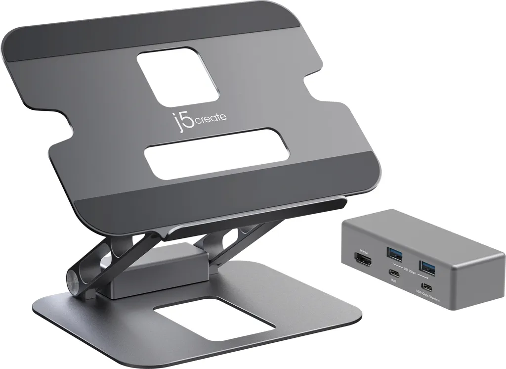 Station d'accueil 4K HDMI Multi-Angle j5create JTS327-N USB-C Power Delivery
