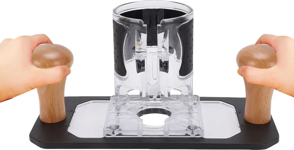 Base défonceuse 65mm anti-éclat avec plaque réversible et capot clair - 11