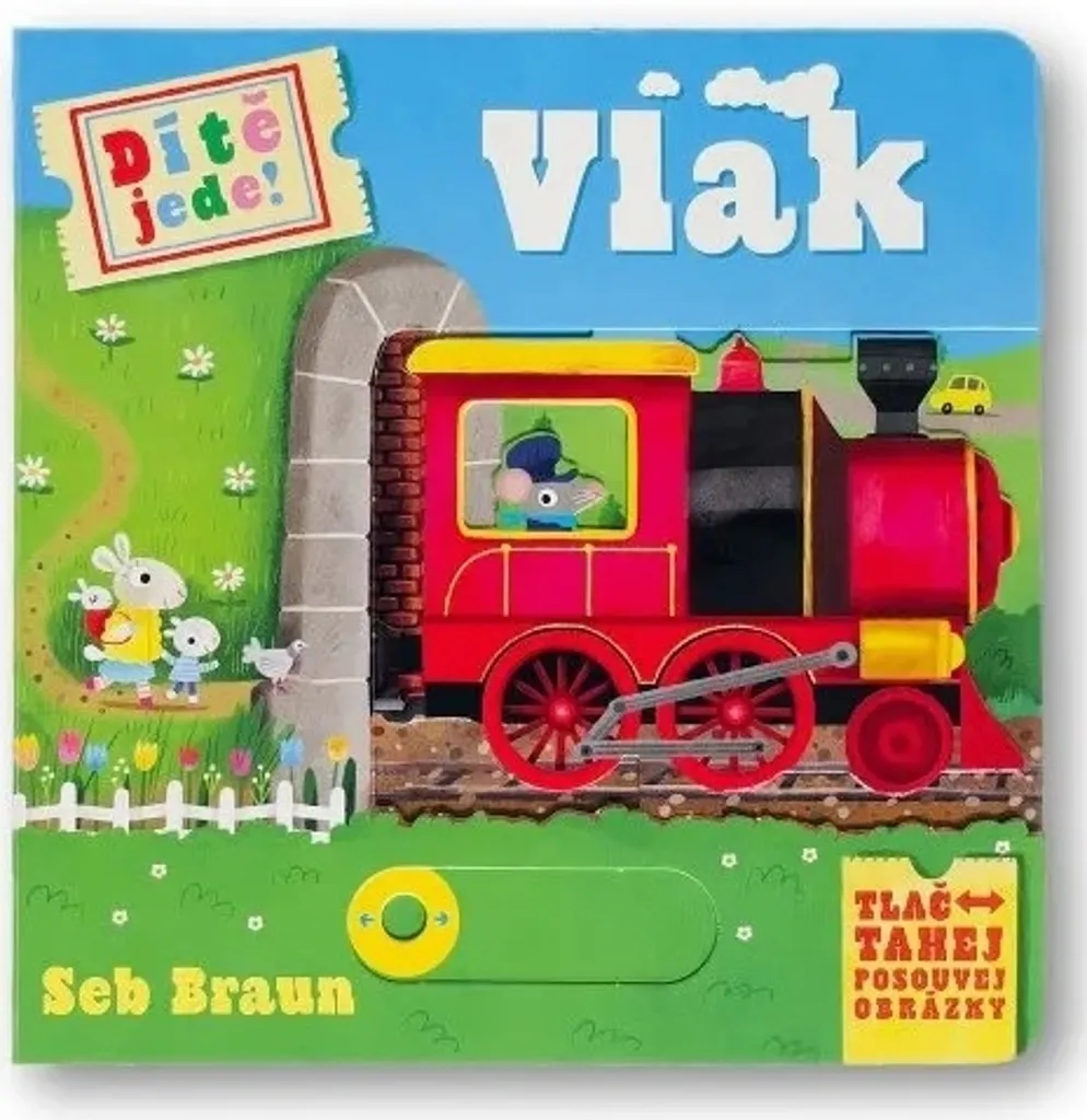 Livre Interactif Train Ruth Symons - Mécanismes Pousser et Tirer