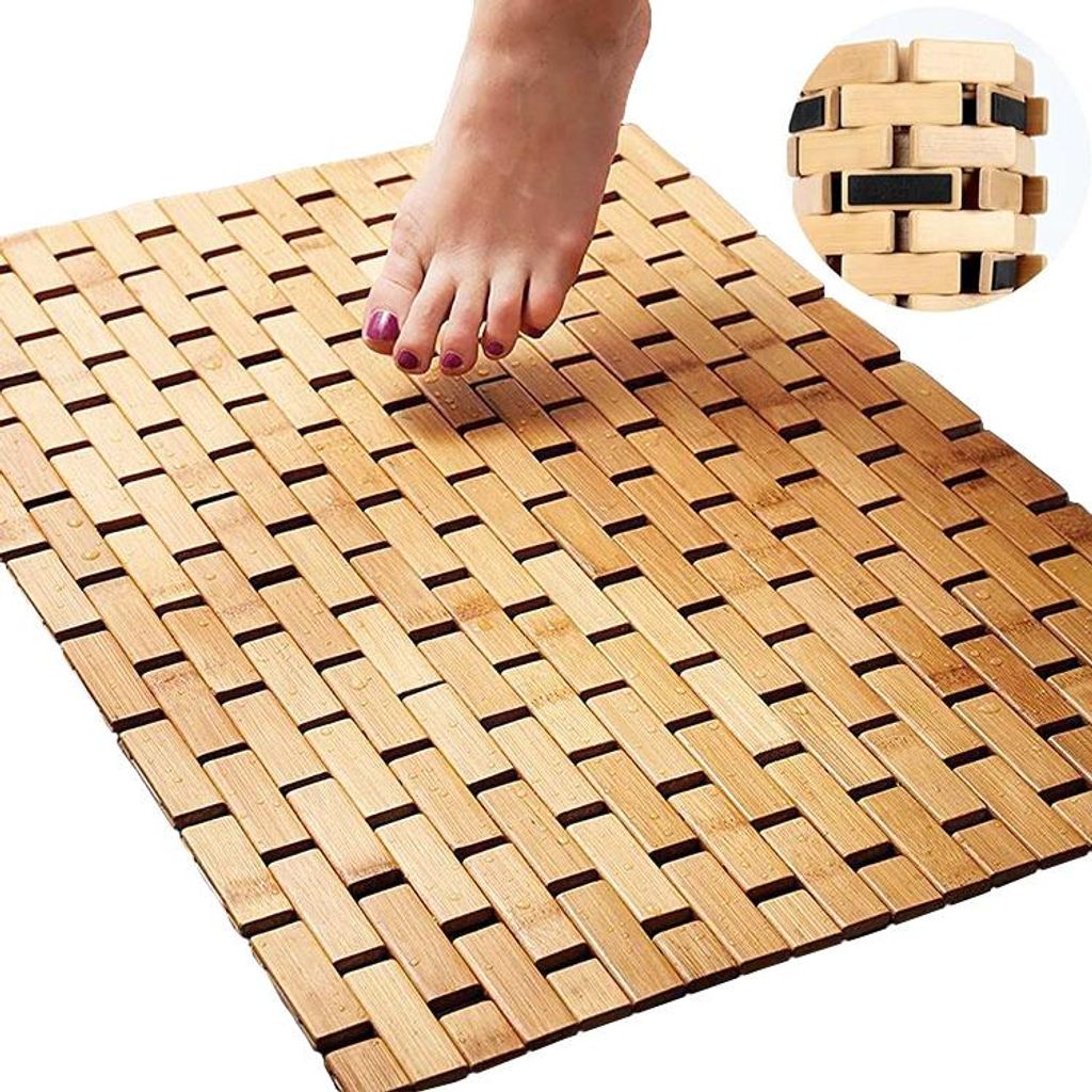 Bamboe badmat, 80 x 50 cm Productafbeelding 