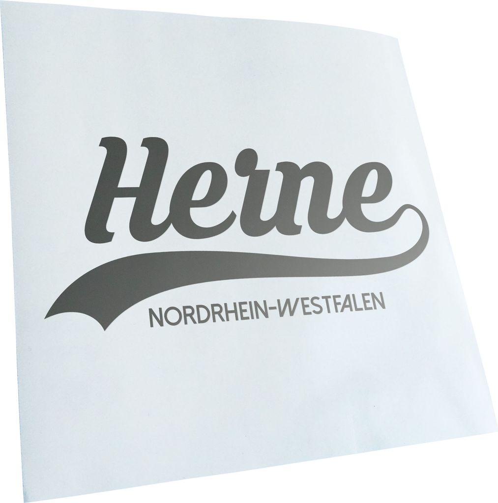 Kiwistar - Autoaufkleber - Herne Nordrhein-Westfalen - Silber - 50x23cm - Aufkleber für Auto, Laptop, Fahrrad, LKW, Motorrad mehrfarbig JDM Decal ...
