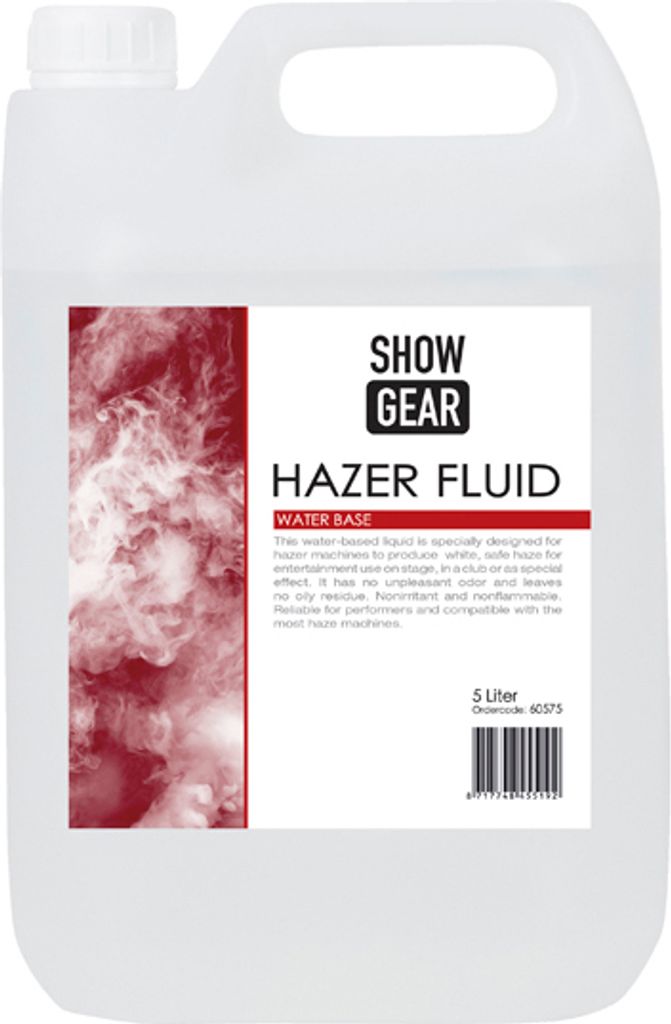SHOWGEAR Hazer-Flüssigkeit 5 Liter – auf Wasserbasis Produktbild 