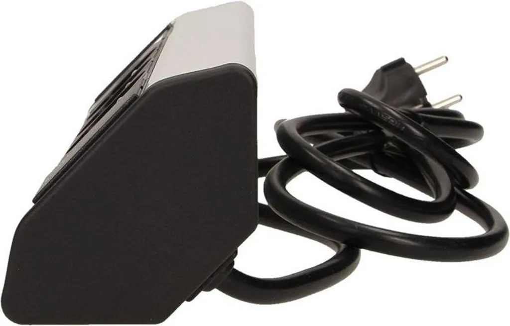 Multiprise d'angle design avec câble 1.8m et double chargeur USB intégré - 5