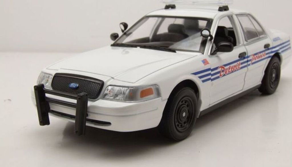 Greenlight Collectibles 85563 Ford Crown Victoria Detroit Police Interceptor 2008 weiß 1:24