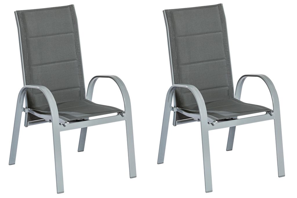 Merxx Gartensessel Amalfi 2er Set, stapelbar, gepolstert, Produktbild 
