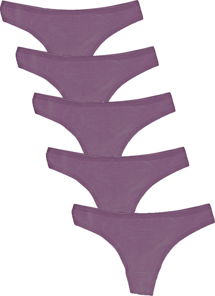 BASIC MAX String Tanga 5er Pack Violett M Maxte