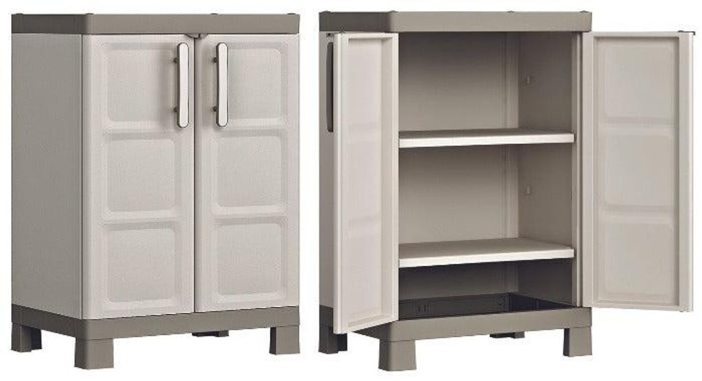 KIS Kunststoffschrank "Excellence", niedrig Sand Produktbild 