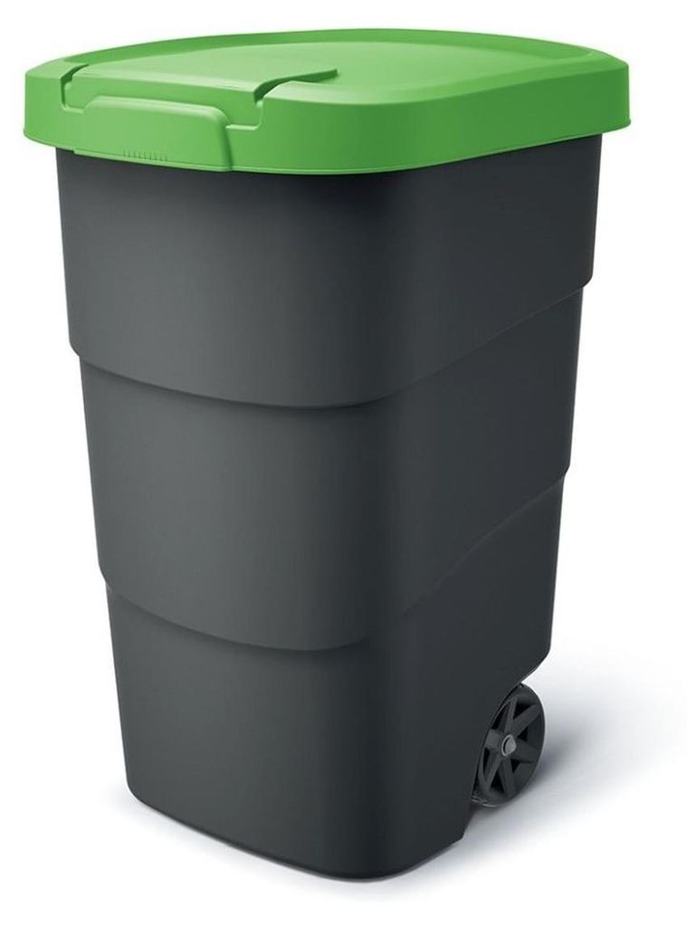 Kosz na śmieci Prosperplast Wheeler 90 l, antracytowy, z Zdjęcie produktu 