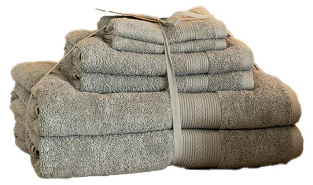Home Deluxe - Handtuch Set - 6 tlg. CUDDLE - Hellgrau- Produktbild  KI-generiertes Bild
