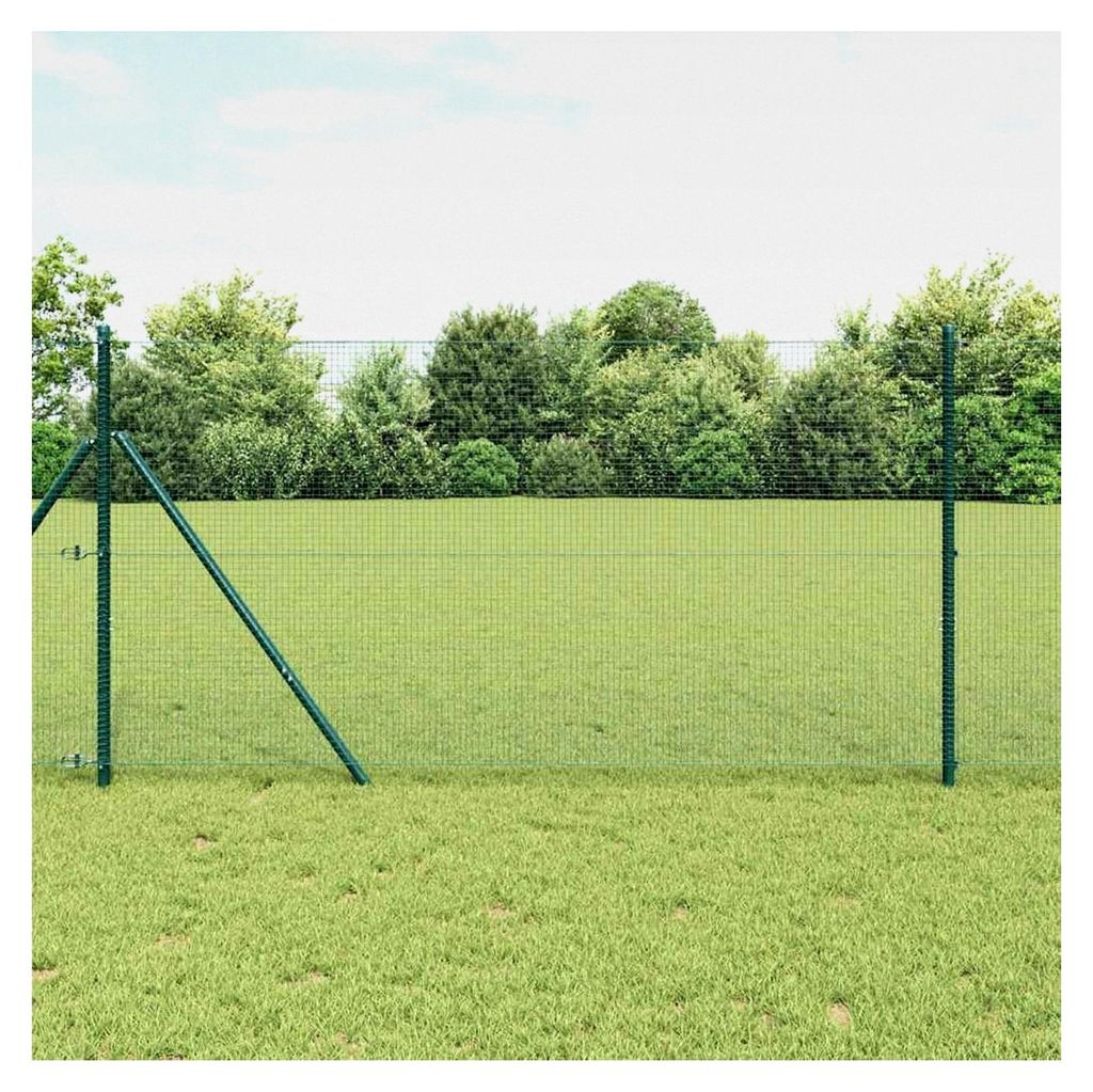 Schweißdrahtzaun Grün 1,4x10 m Stahl, Sechseckgeflecht Netz zum Schutz von Gartenpflanzen