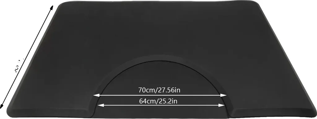 Tapis Anti-fatigue Durable Noir Design Ergonomique pour Salon de Coiffure