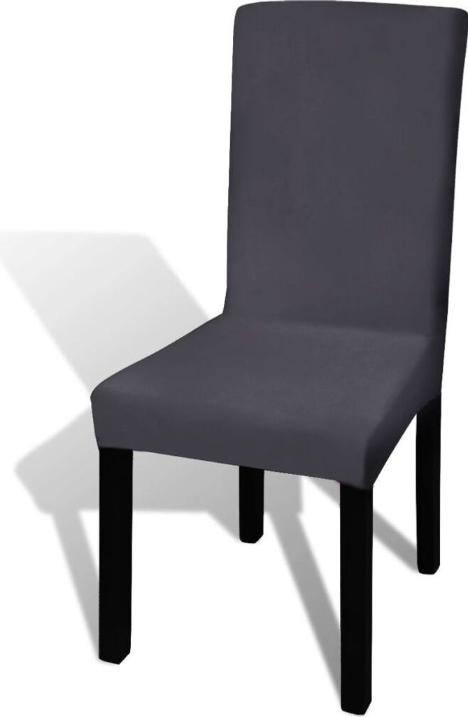 vidaXL Coprisedia elasticizzato dritto 4 pz. Antracite Immagine del prodotto 