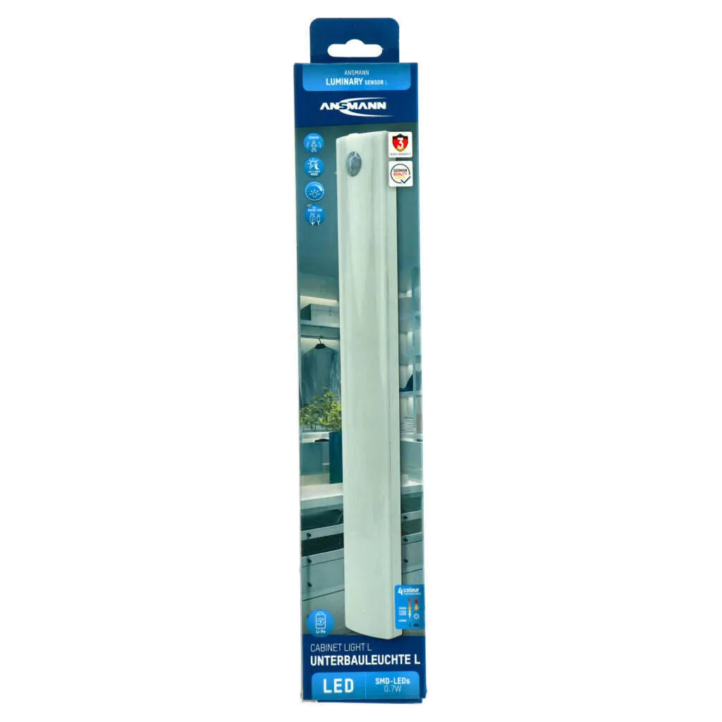 Ansmann 1600-0439 Luce Sottopensile LED Ricaricabile con Sensore PIR - 18