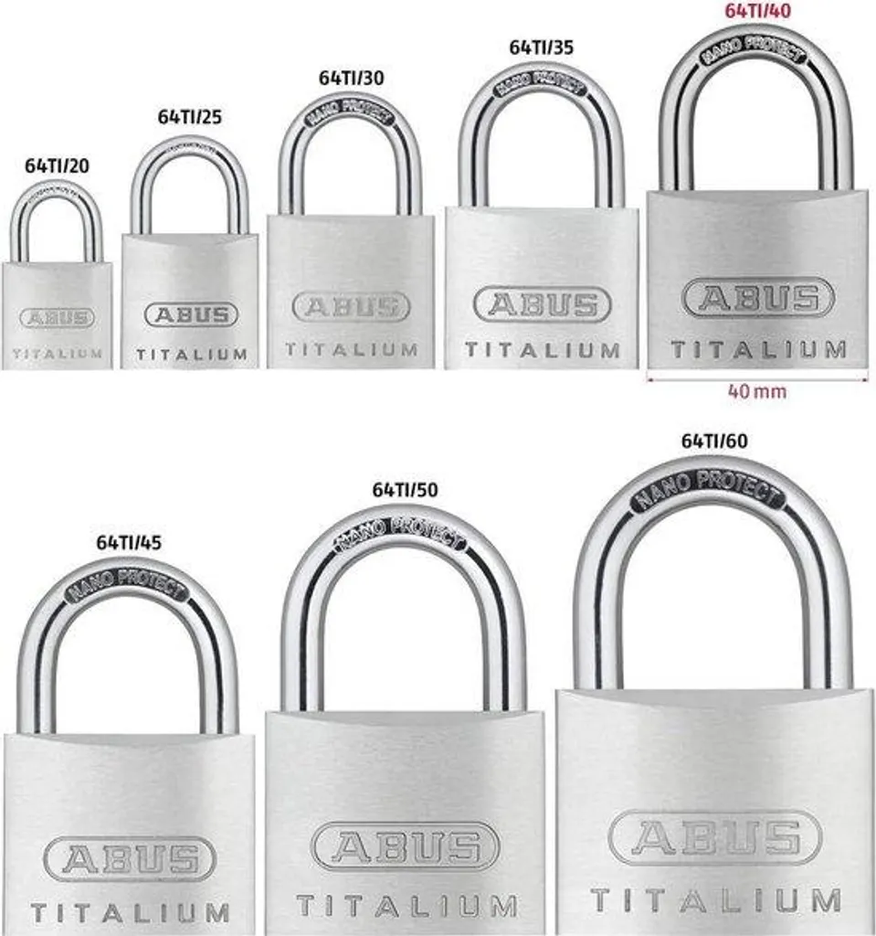 Cadenas pour Porte de Cave et Casier : Aluminium et Acier Trempé x4 Unités