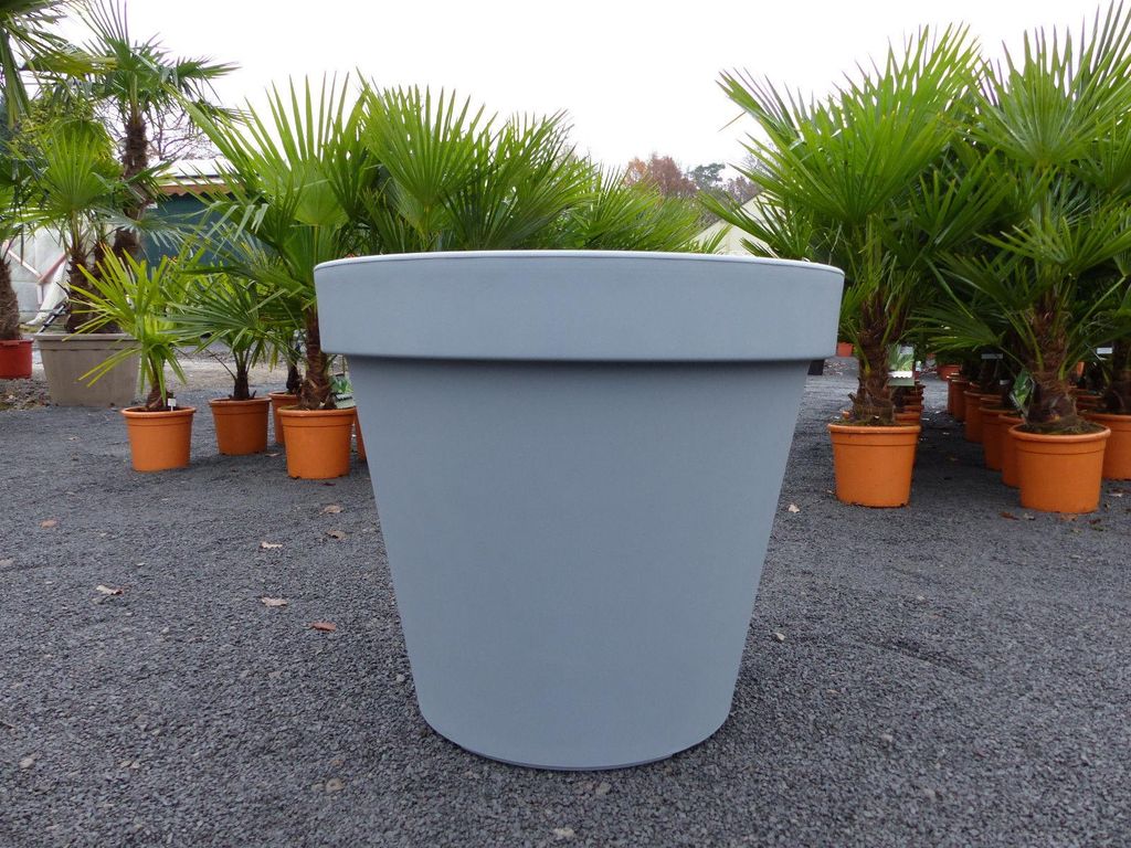 E&K Übertopf grau Ø 80 cm Pflanztopf Blumentopf Pflanzkübel Produktbild 