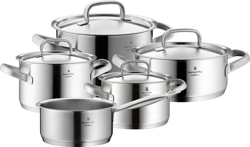 Pětidílná sada hrnců WMF Gourmet Plus s kovovou poklicí Obrázek produktu 