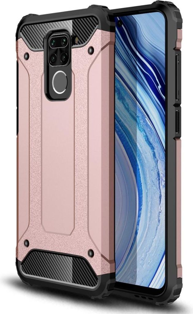 Xiaomi Redmi Note 9 Hülle - Coverup Armor Hybrid Back Cover - Roségold