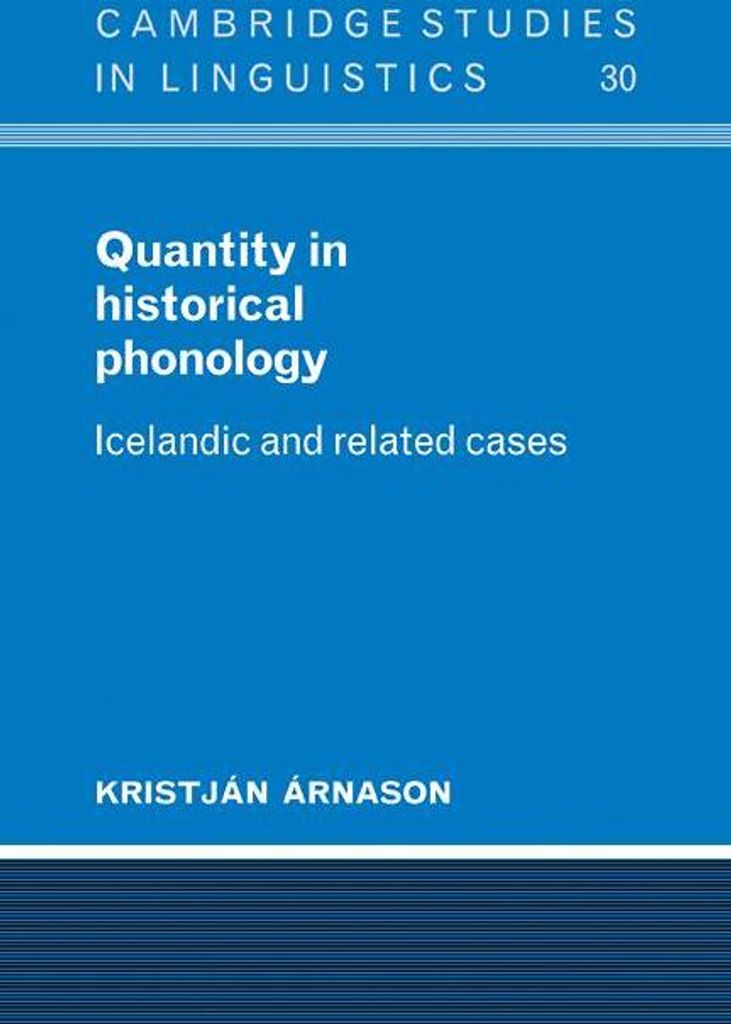 Quantity in Historical Phonology