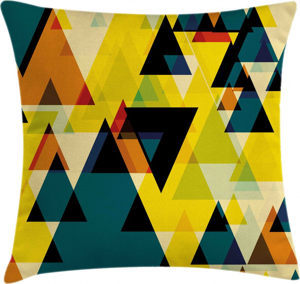 ABAKUHAUS Geometrisch Kissenbezug, Moderne 3-Dimensional, Digitaldruck Wasser Resistent Farbfest mit Reißverluß und Waschbarer Kissenhülle, 50 x...