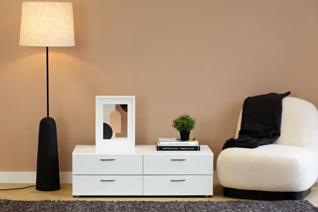 Commode blanche 4 tiroirs RICHMOND - Rangement robuste et design épuré - 3
