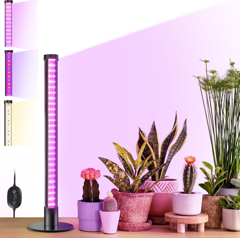 40cm Pflanzenlampe LED Vollspektrum 3 Lichtmodi Pflanzenlichter Stehlampe Zimmerpflanzen Wachstumslichter mit Timer