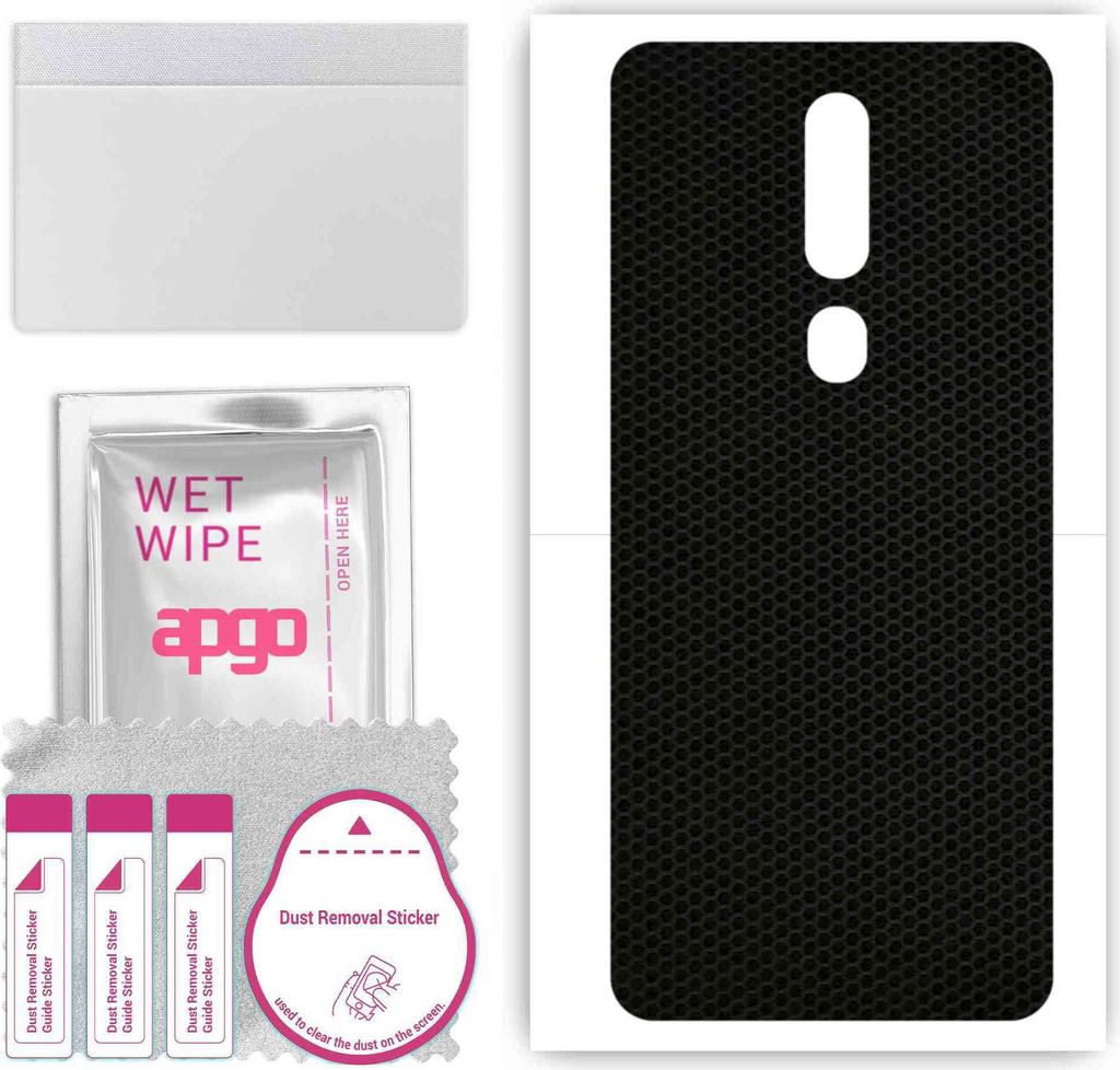 apgo Rückseite Schutzfolie, Skin, kompatibel mit Oppo F11 Pro, Hinten Displayschutzfolie aus Vinylfolie, kratzfest, einfache Montage - Matrix
