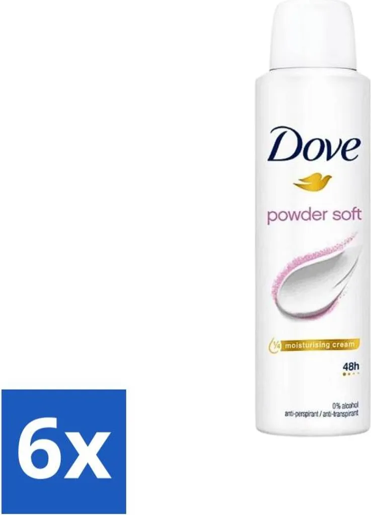 Anti-transpirant Dove Powder Soft 150ml - Pack de 6 contre l'Humidité
