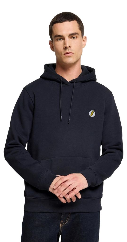 Spreadshirt The Flash Blitz-Symbol Als Stickmotiv Herren Premium Hoodie, M, Navy