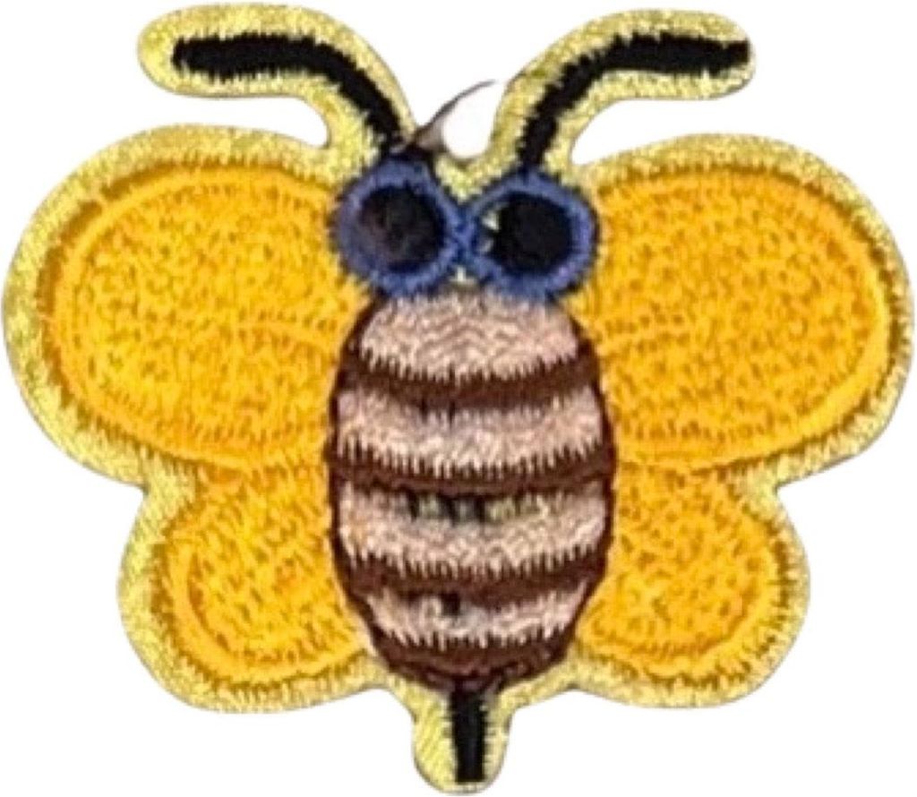 Bee Bee Logo-Patch zum Aufbügeln, Gelb