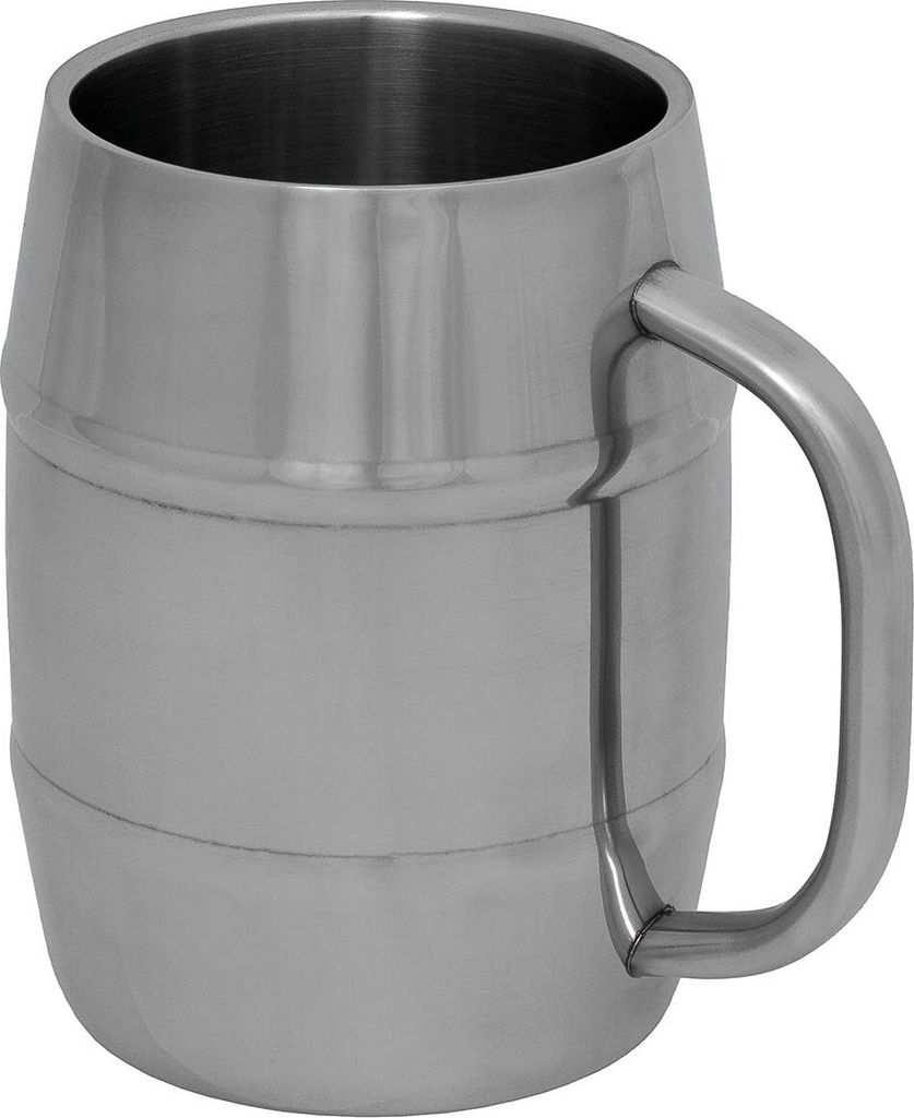 MFH Krug, "Fass", Edelstahl, 1 l, doppelwandig