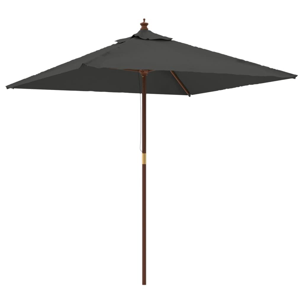 vidaXL Sonnenschirm mit Holzmast Anthrazit 198x198x231 cm
