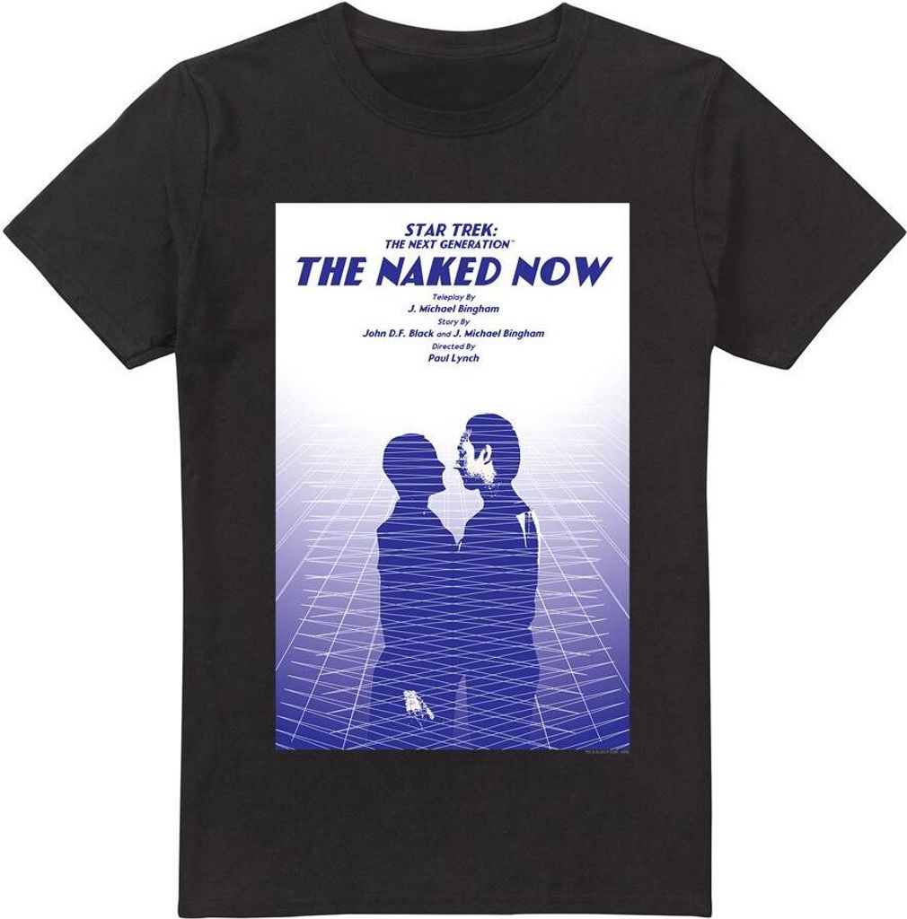 Star Trek - "The Next Generation Season 1 Episode 3" T-Shirt für Herren TV13957 (4XL) (Schwarz)