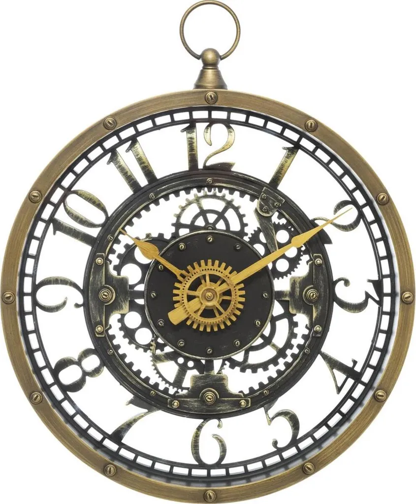 Orologio Design MECA Atmosphera Ø 27 cm - Vetro e Ingranaggi Vista