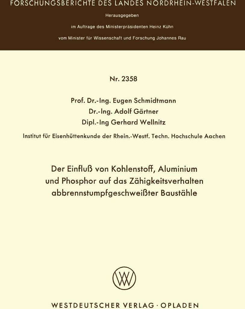 Der Einfluß von Kohlenstoff, Aluminium und Phosphor auf das Zähigkeitsverhalten abbrennstumpfgeschweißter Baustähle