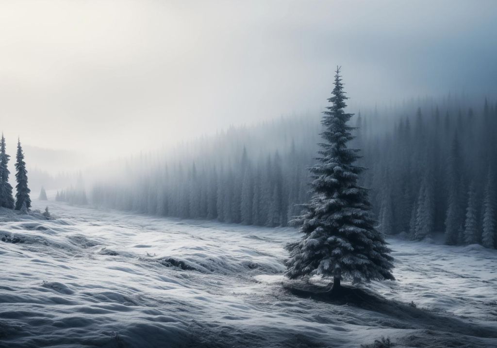 Plakat 66,5x46,5cm Einsame Tanne