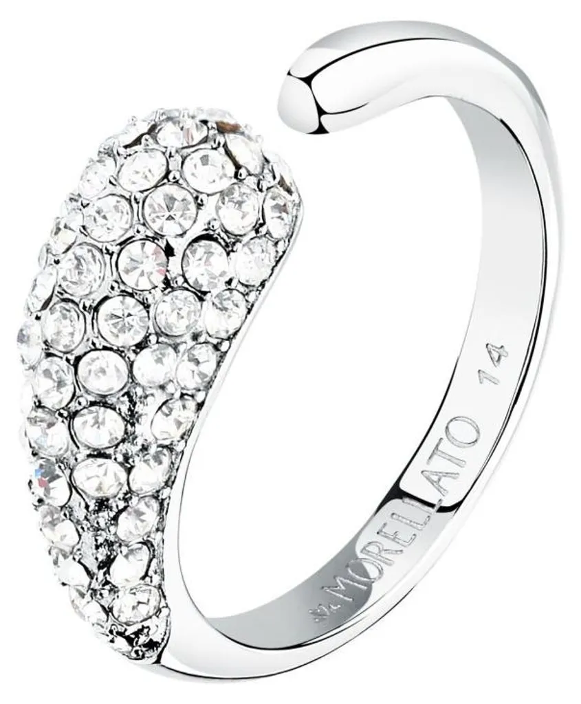 Bague anneau ouvert en cristal pour femme - Design élégant 56 mm