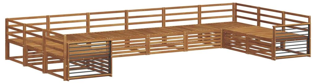 vidaXL Sofagarnituren 10 pcs Natur Massivholz Akazie