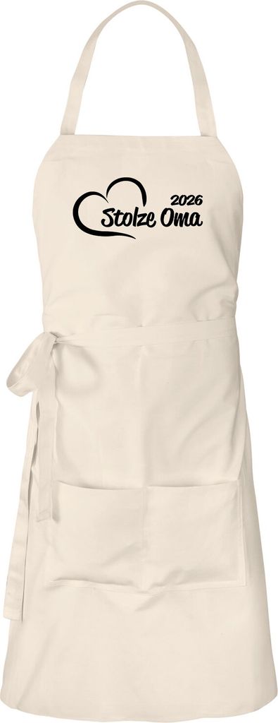 Huuraa Grillschürze Stolze Oma 2026 Herz Geschenk Natur Baumwolle Stolze Oma Mitbringsel