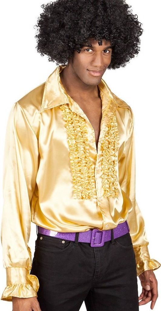 Camicia Schlagerstar a balze oro taglia: XXL Immagine del prodotto 