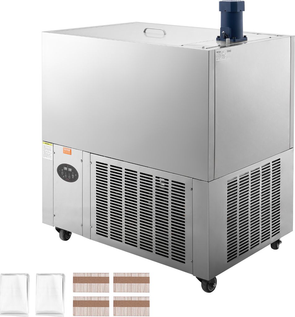 VEVOR Kommerzielle Eismaschine, 4 Formen-Set 120-teiliges Eis am Stiel-Maschine, Eislutscher-Maker aus Edelstahl, Eisstäbchen-Eismaschine für Bar...