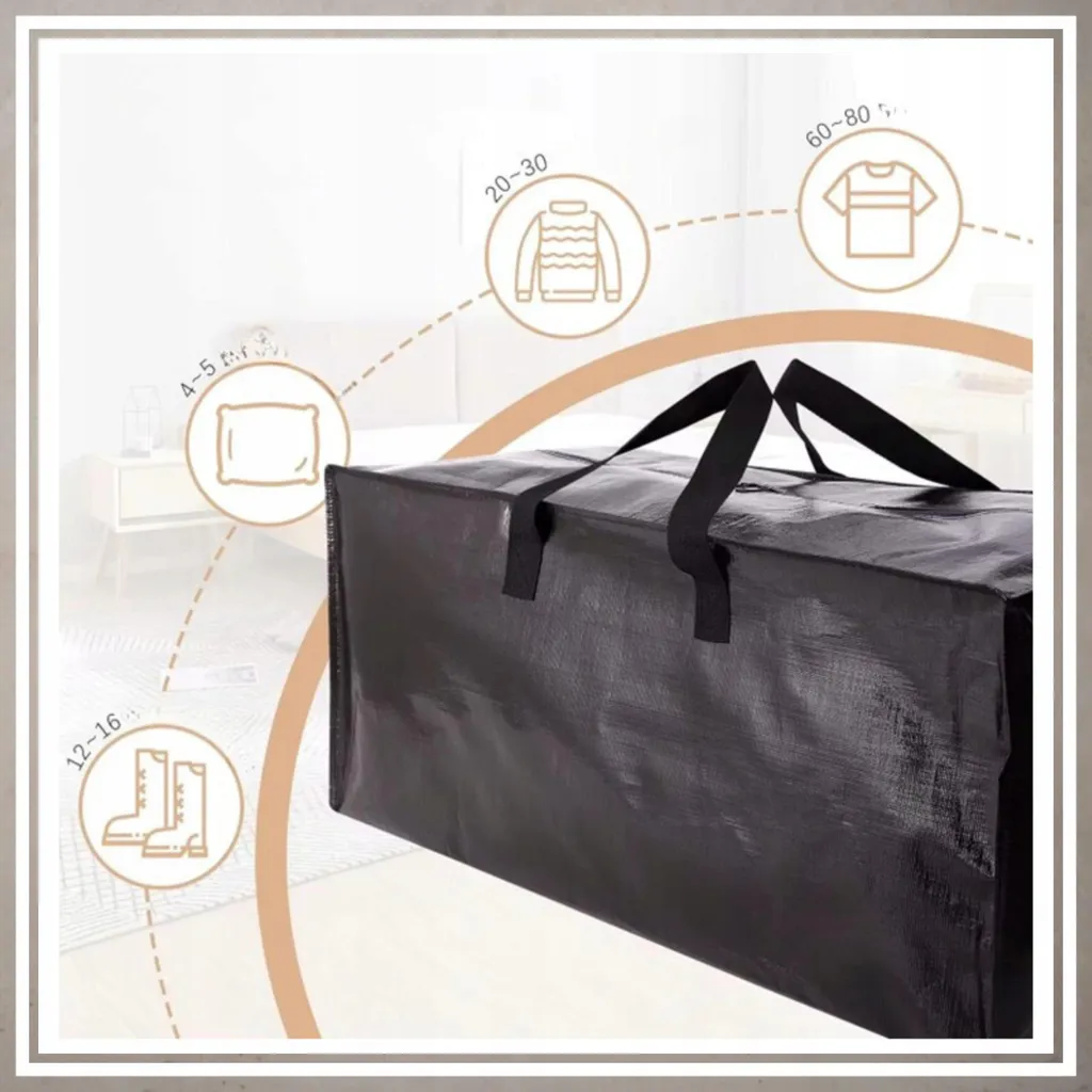 Sac de rangement polyvalent noir robuste pour optimiser votre intérieur - 9
