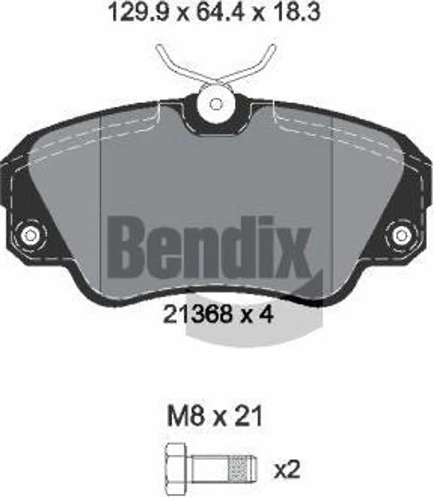 Jeu de plaquettes de frein à disque BENDIX BPD1784 pour Opel Senator