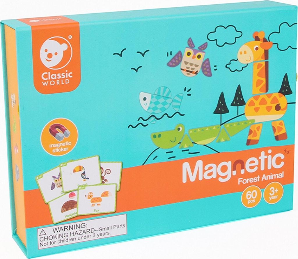 Classic World - Magnetspiel Tiere - 27x20,5x5,5cm - ab 3 Jahre