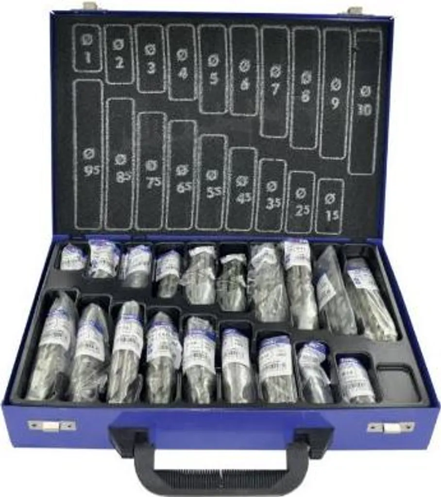 Assortiment de 170 forets à métaux HSS rectifiés en coffret d'atelier