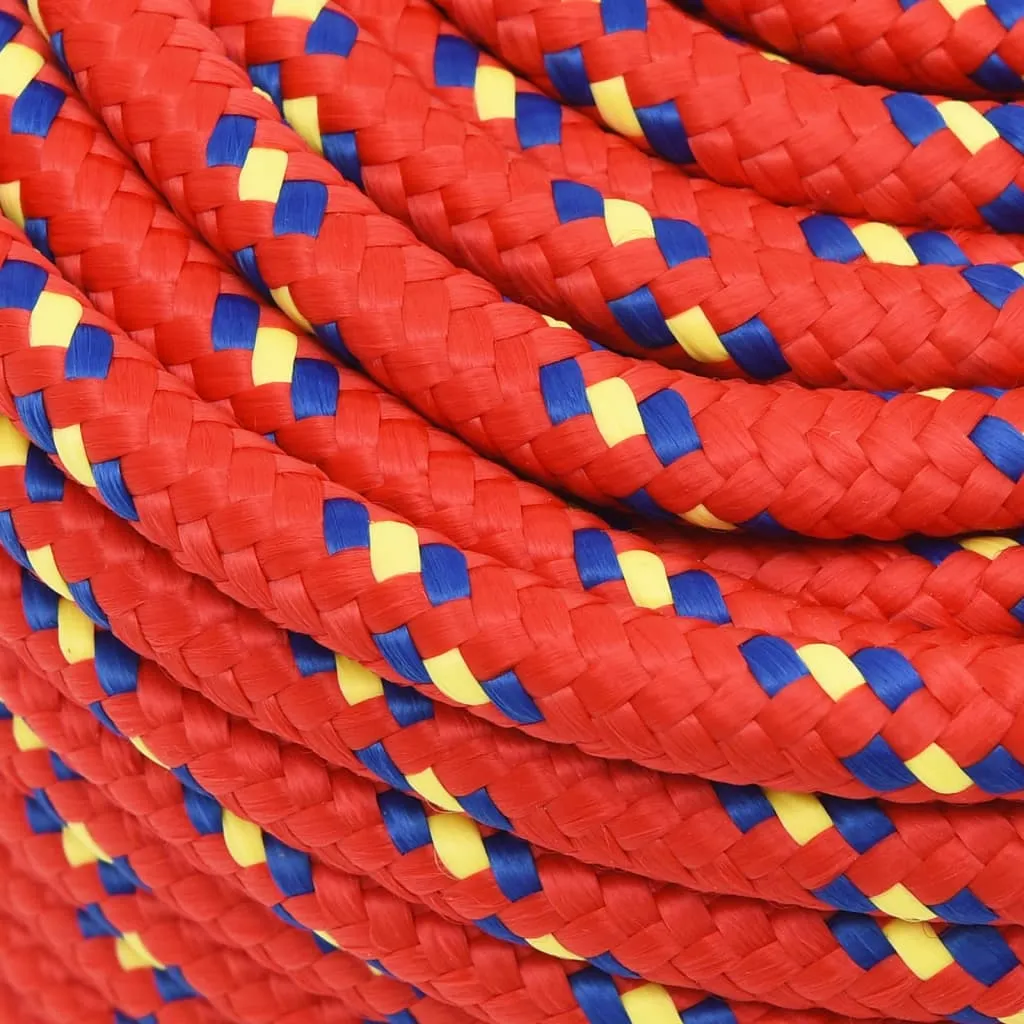 Corde Polypropylène 12mm 25m Rouge pour Navigation et Usage Extérieur
