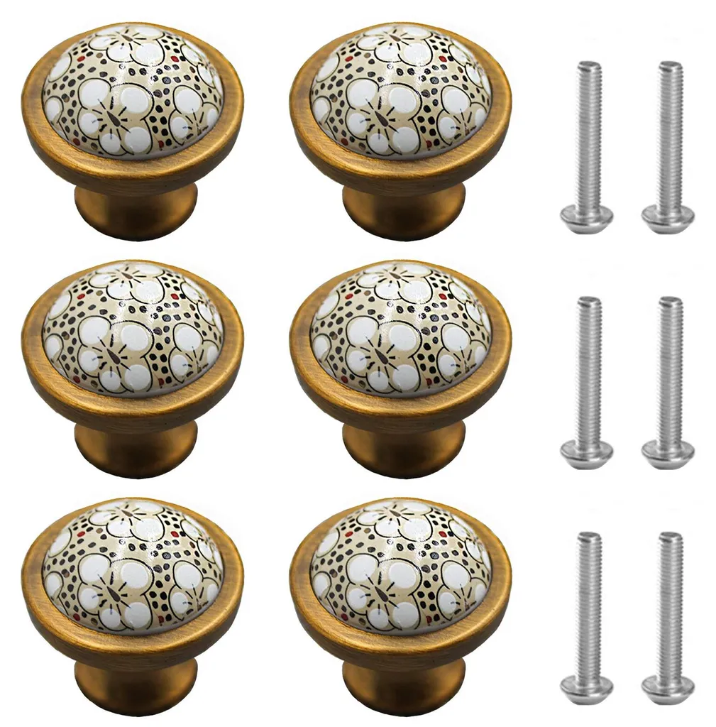 Restaurez vos Meubles avec ces Boutons en Céramique Bronze Vintage x6