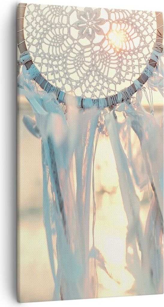 Bild auf Leinwand - Leinwandbild - Einteilig - Boho Ornament Anhänger - 55x100cm - Wand Bild - Wanddeko - Wandbilder - Leinwanddruck - Bilder - Wa...